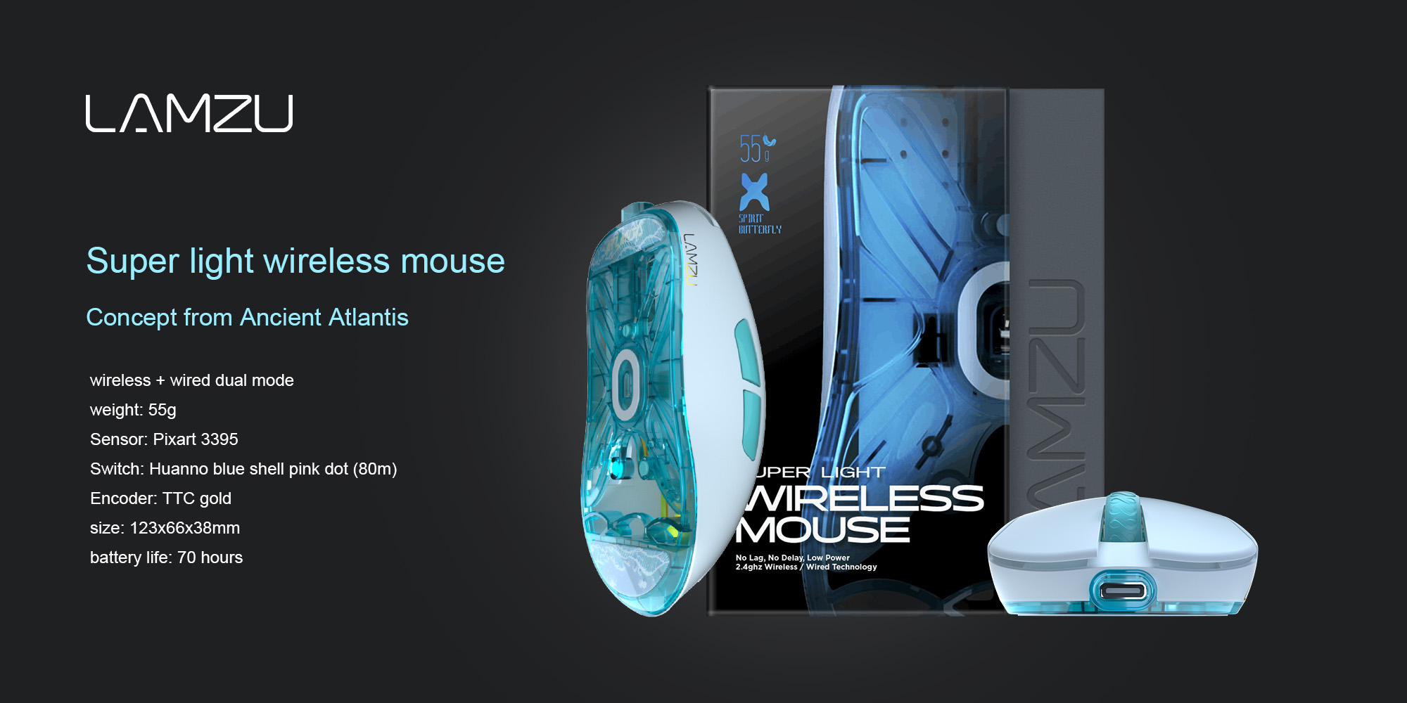 Lamzu Atlantis : Meckeys.com : Mouse